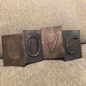 Metal "LOVE" Sign